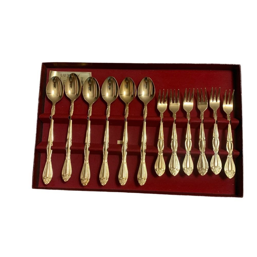 Prestige Elegant Flatware Luxury 24 Karat Gold Plated Flatware